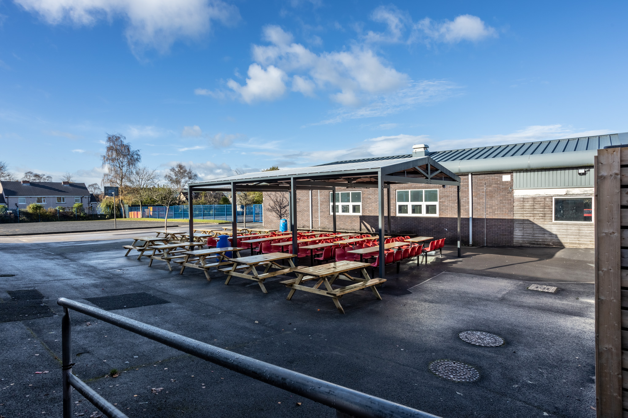 Colne Primet Academy: Enhancing Outdoor Dining with a Durable Duo-Pitch ...
